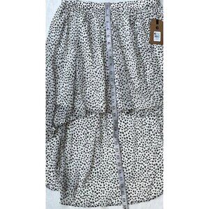 Billabong Women’s High low Casual Young Heart Print  JK063YOU Skirt Size S M